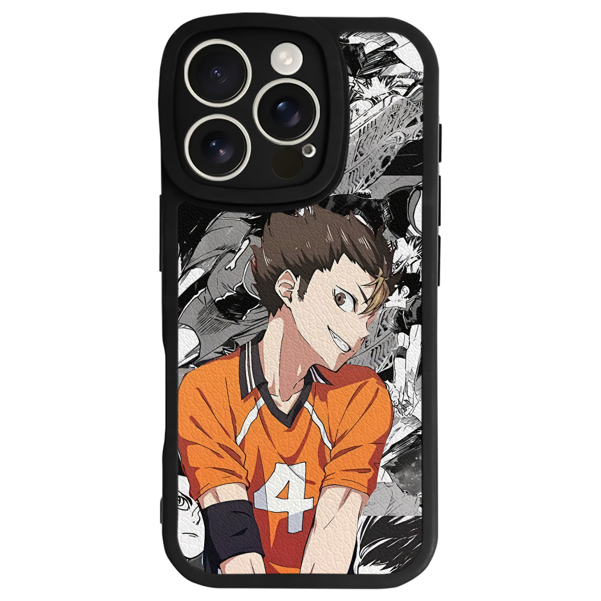 （画像用） ハイキュー!! Haikyu!! 【iPhone 16シリーズ対応】シリコンスマホケース（レザー調） 材質：シリコン